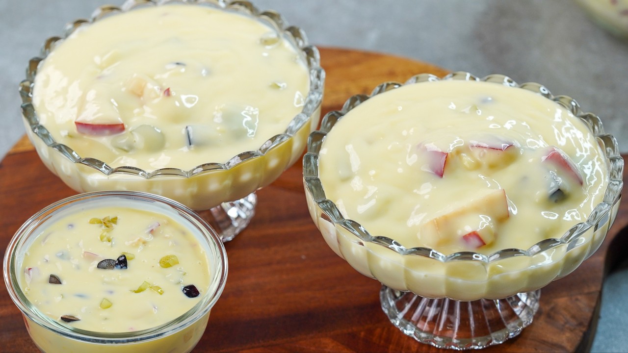 Mixed Fruits Dessert 😍 | Creamy & Chilled Summer Treat | N&rsquo;Oven