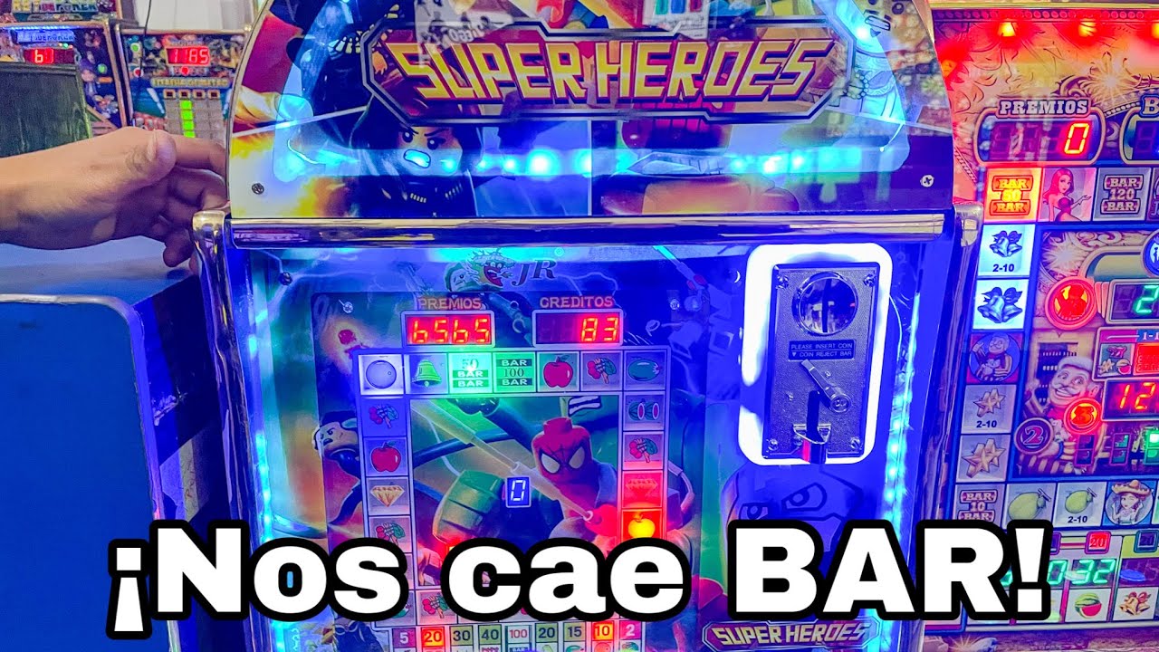 Nos cae BAR en la tragamonedas super h&eacute;roes - maquinitas tragamonedas - videos de maquinitas - 2024