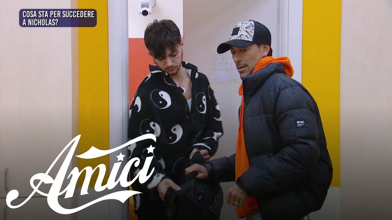 Amici 23 - Nicholas e l'intervento di Emanuel Lo in casetta