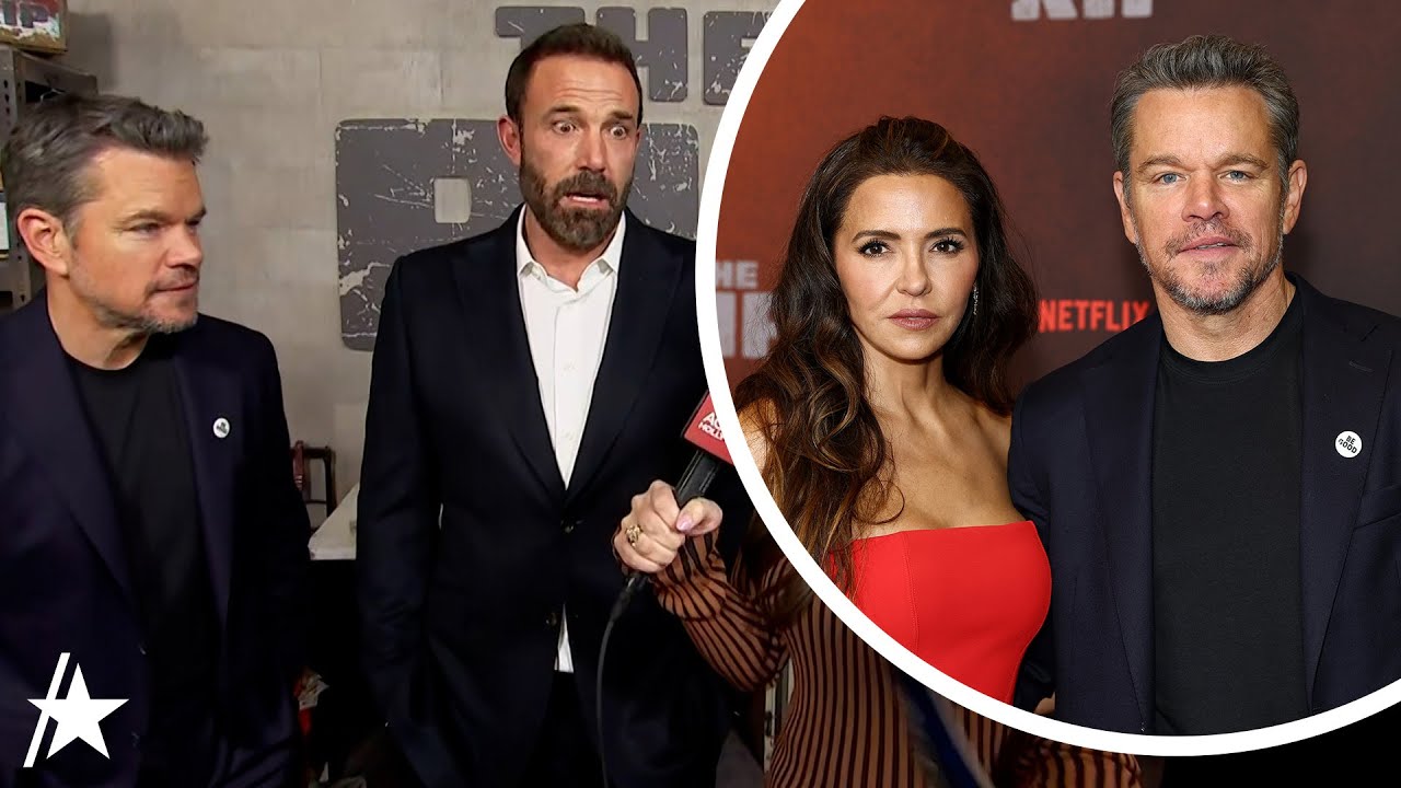 Ben Affleck & Matt Damon REACT To Matt&rsquo;s Wife Thinking Ben Was 'The Cute One'