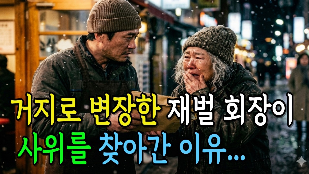 3천억 자산가 여자재벌회장이 거지로 변장해 사위를 찾아갔는데, 쫓겨났던 사위가 건넨 것에 통곡하게 되는데... | 감동사연 | 눈물사연 | 감동사연 |