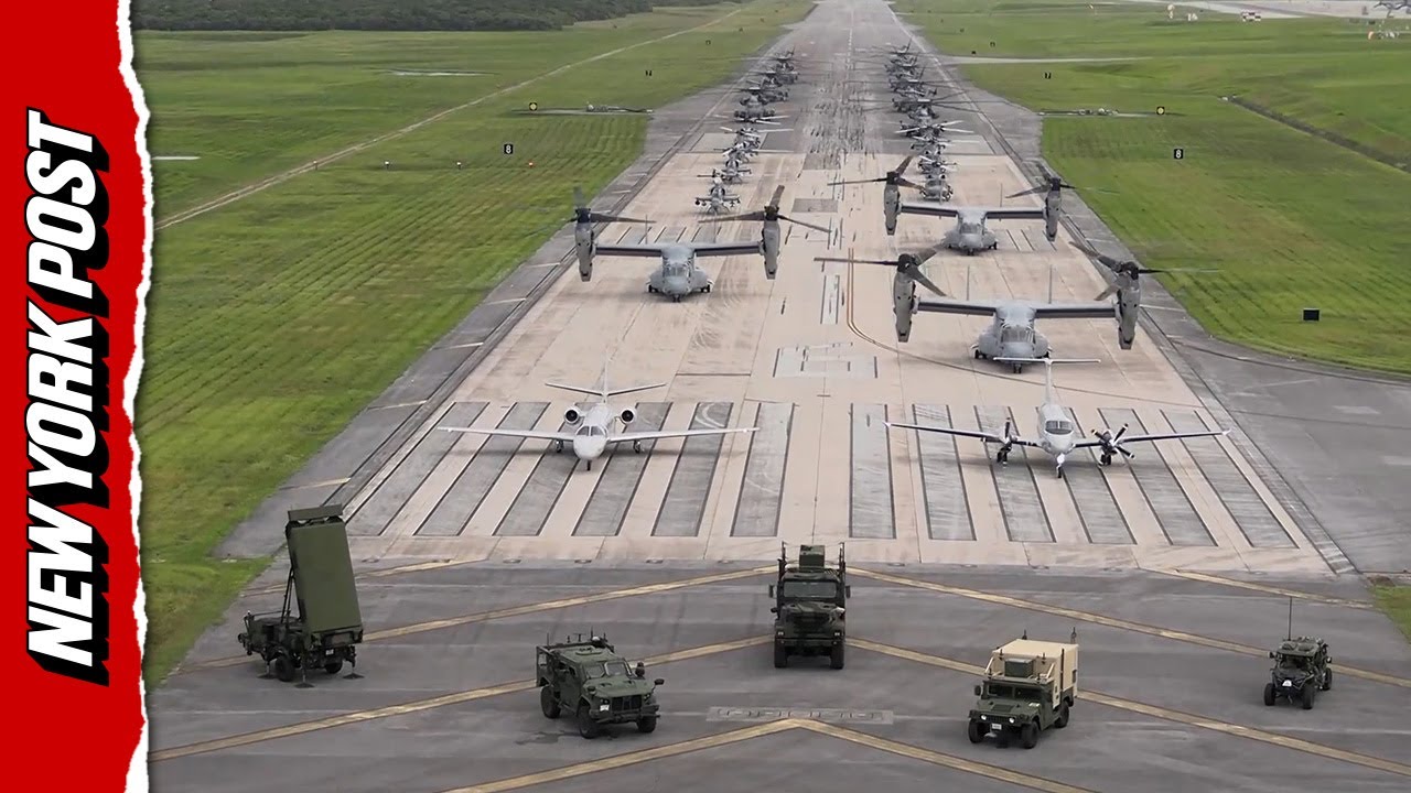 US Marines Perform &lsquo;Elephant Walk&rsquo; at Okinawa Air Station