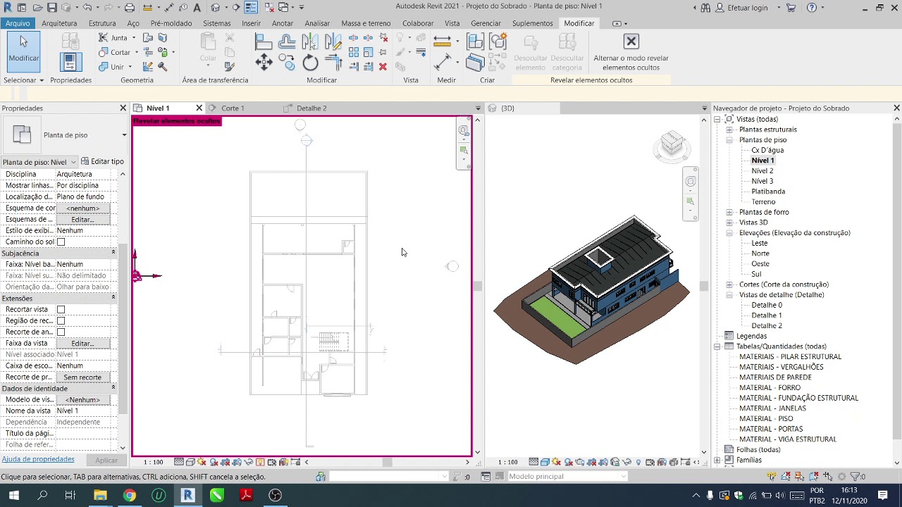 Revit 04 - Item oculto.  Não consigo visualizar na planta de piso o terreno criado.