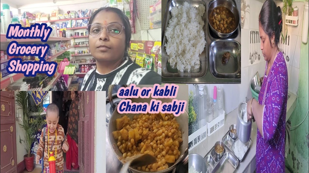 #vlog Ghar Ke Sare Kaam Time Se Khatam Ki||Monthly Grocery Shopping 🛍 🛒 