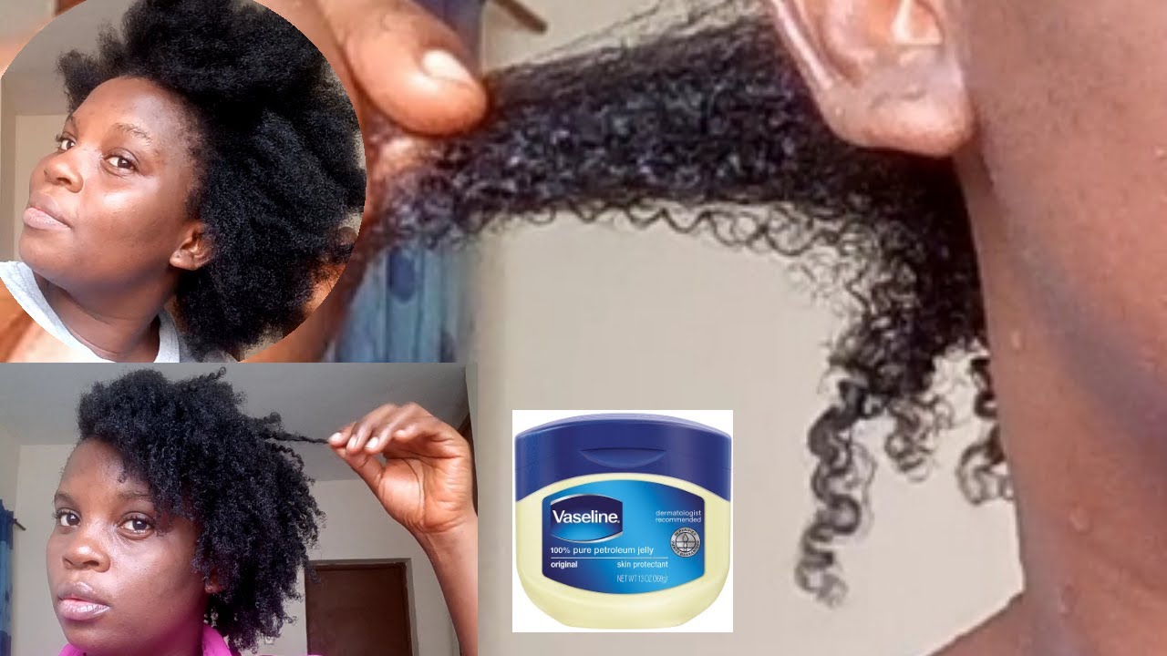 DEFINING MY 4B/C NATURAL HAIR USING ONLY  VASELINE & WATER!!!two strand twist