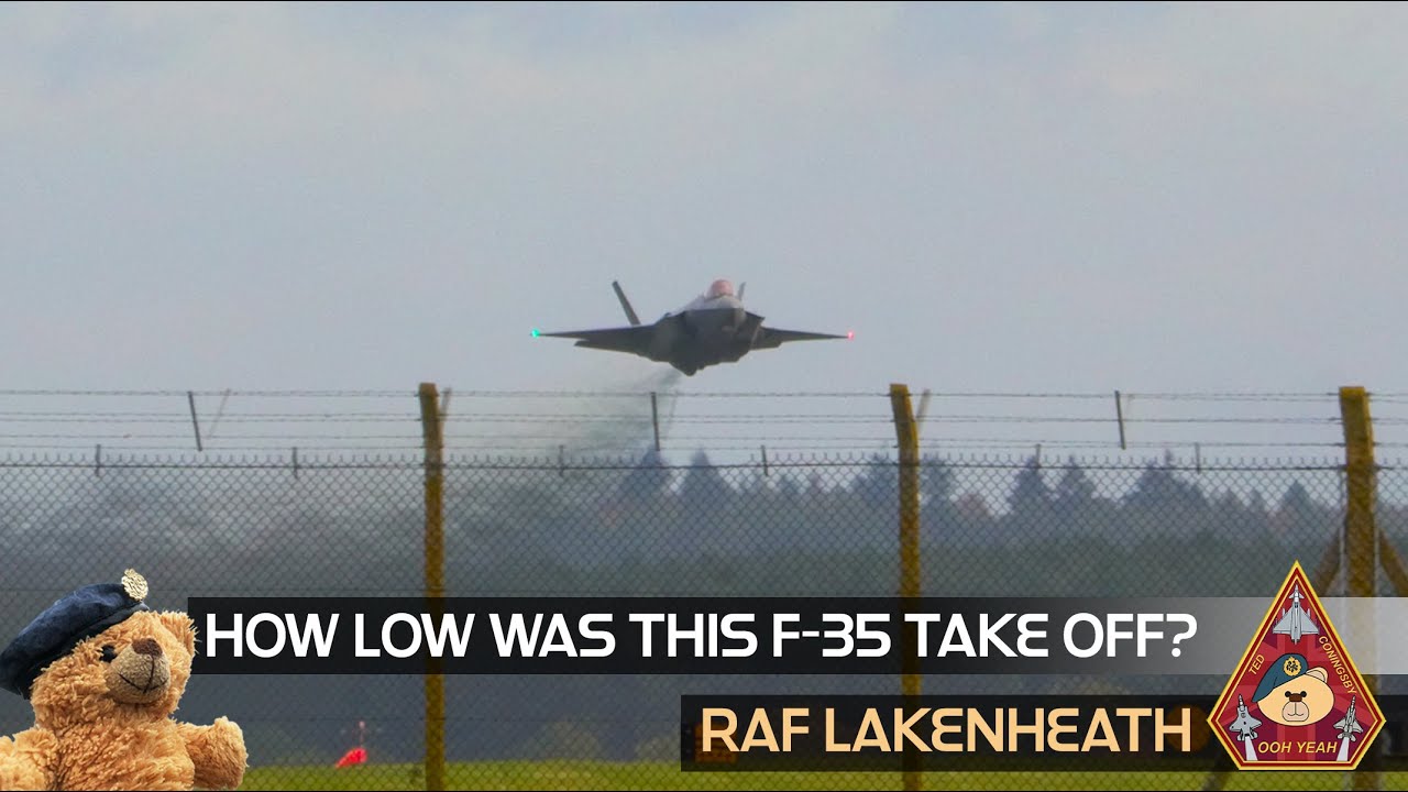HOW LOW WAS THIS F-35 TAKE OFF! FENCE SKIMMING F-15 & F-35 UNRESTRICTED CLIMBS • RAF LAKENHEATH