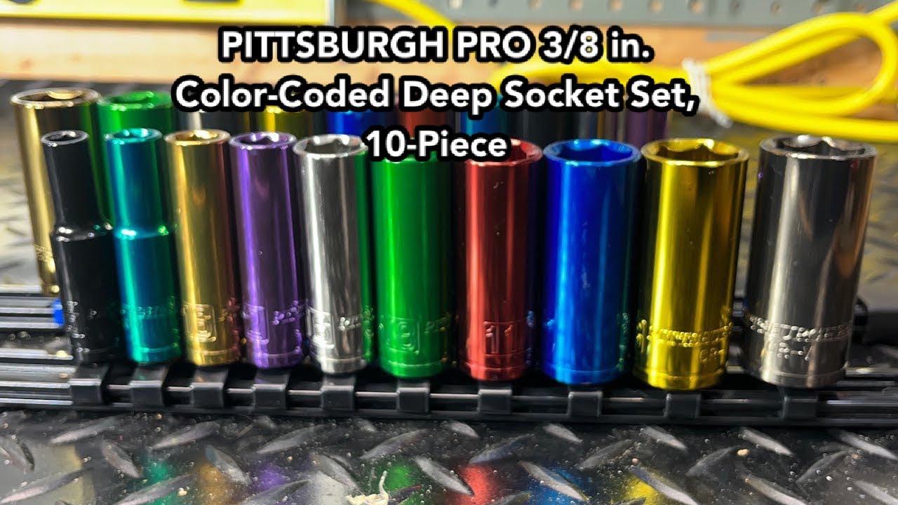 PITTSBURGH PRO 3/8 in. Color-Coded Deep Socket Set, 10-Piece - Review