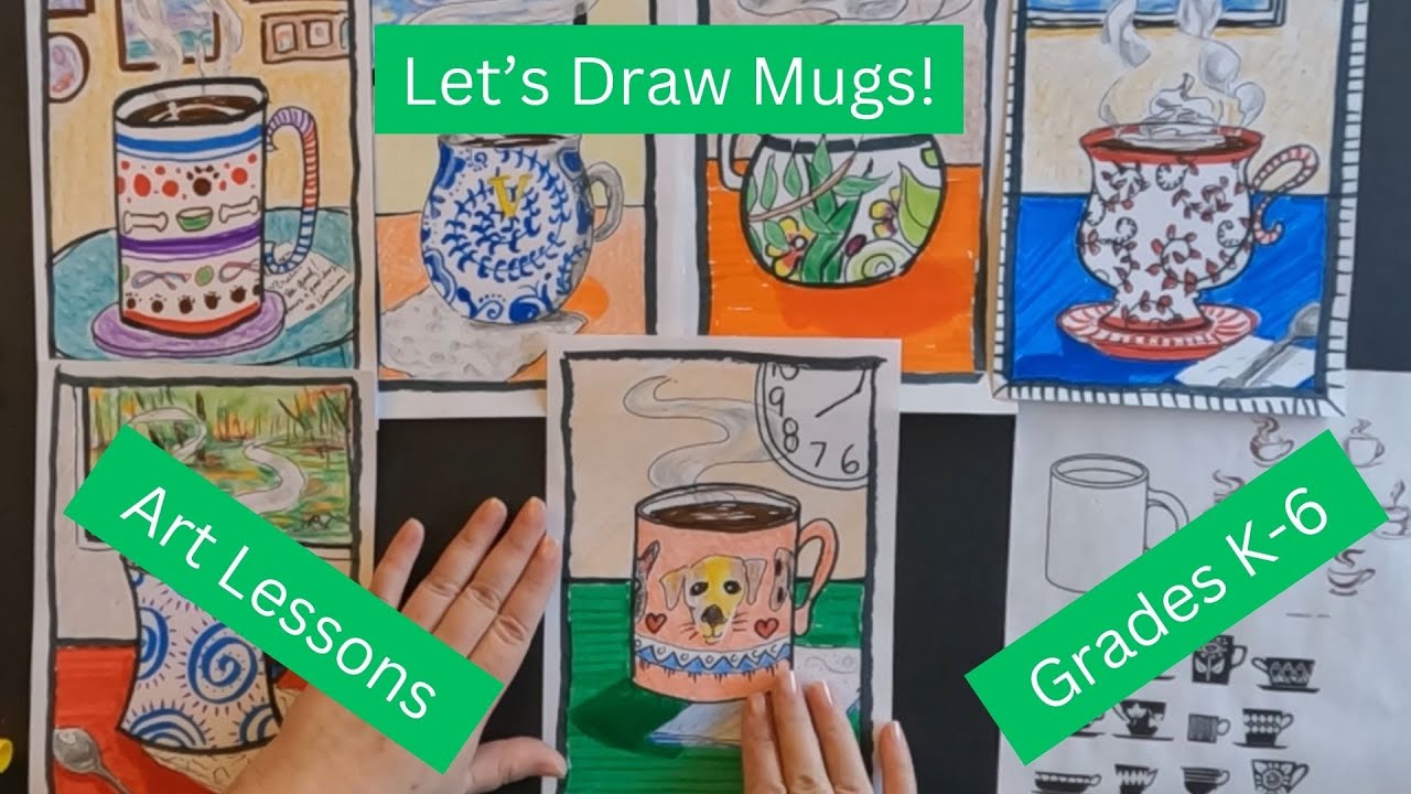 Kids Art Lesson - Drawing Coffee Mugs