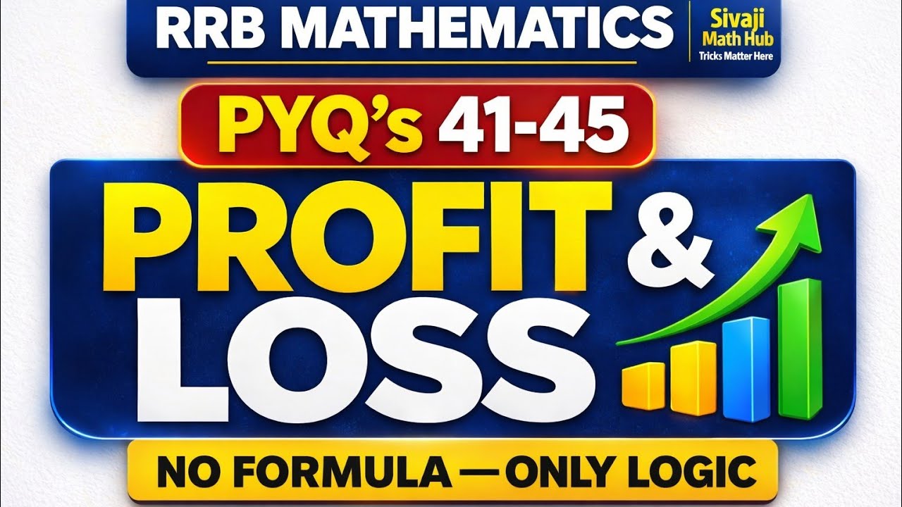 Railway Mathematics | Percentages | Most important questions PYQ'S 41 to 45
