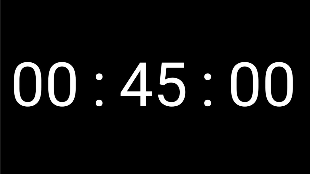 45 Minutes Countdown Timer For Study 