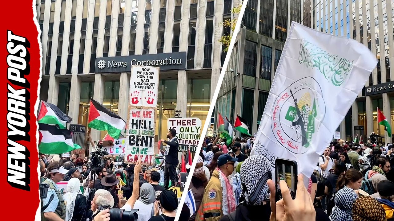 Anti-Israel Protesters in NYC Chant Antisemitic Slogan On Two-Year Anniversary Of Oct. 7 Attack