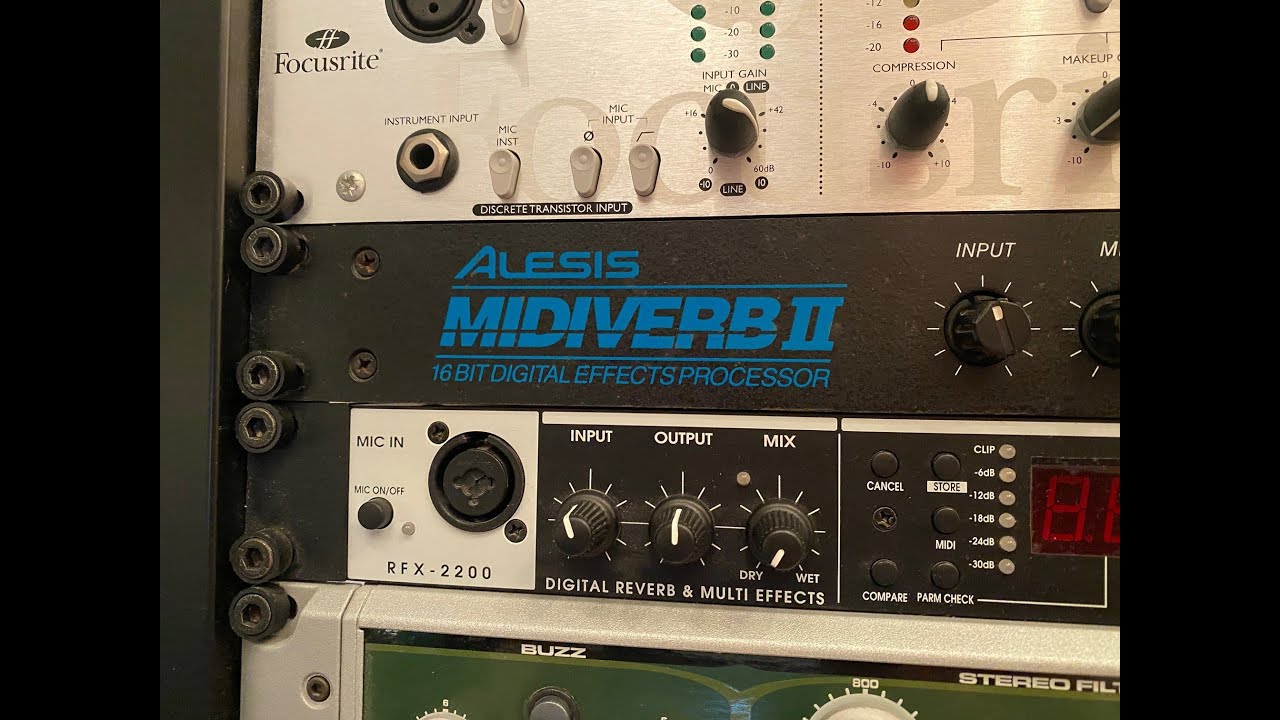 Alesis MIDIVERB II and SH101 - some presets