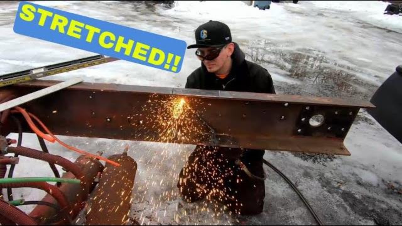 HOW TO STRETCH A TRUCK FRAME!! GOODBYE SPRINGS, HELLO AIR RIDE!! I CUT THE FRAME TO MAKE IT LONGER??