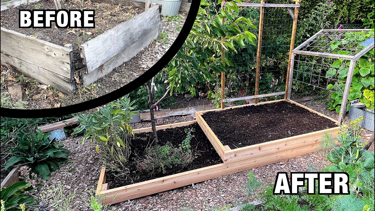 Ремонт старой высокой грядки