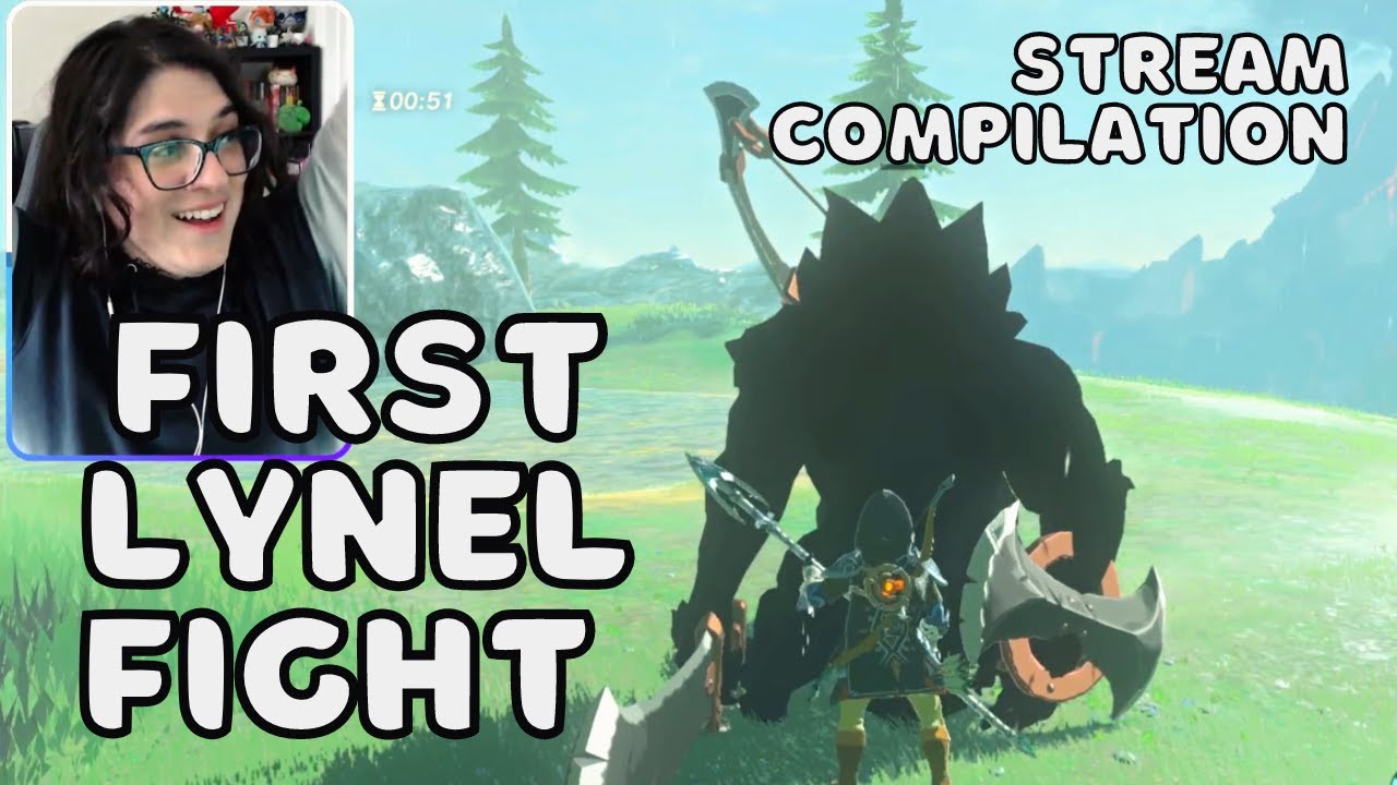 Breath of the Wild - Stream Compilation - First Lynel Fight (First Playthrough)