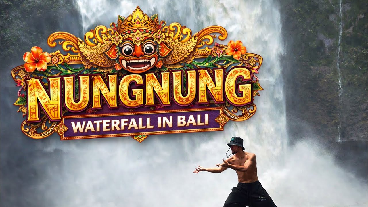 Магия водопада Нунг Нунг: Путешествие в сердце Бали #waterfall  #bali  #travel  #nature  
