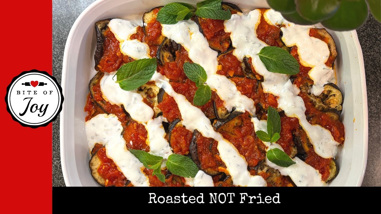 Borani Banjan - Afghani Eggplant - Roasted not Fried