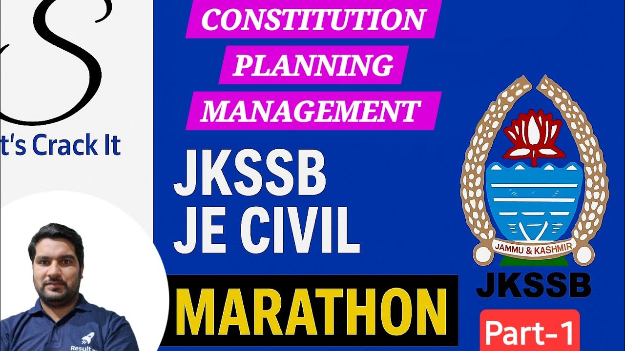 🔥Construction, Planning & Management| Maha Marathon Part-1|| JKSSB JE Civil | Crack Exam in One Shot