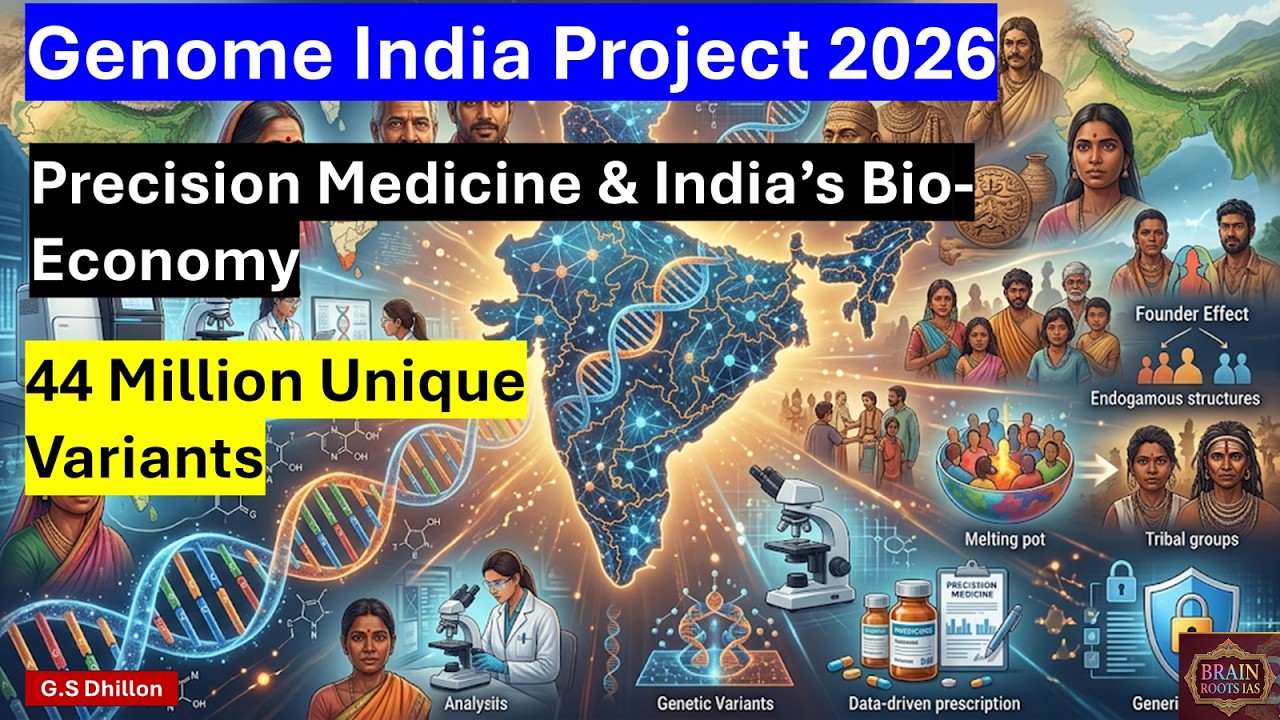 Genome India Project : 44 Million Unique Variants & Future of Healthcare UPSC Current Affairs