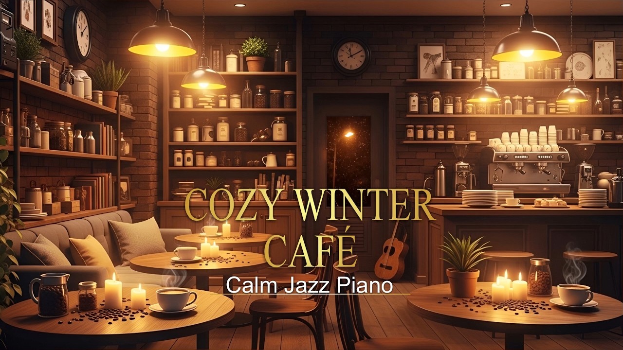 Cozy Coffee Shop ☕ Calm Jazz Piano Music for Relax, Study & Deep Focus [4K]
