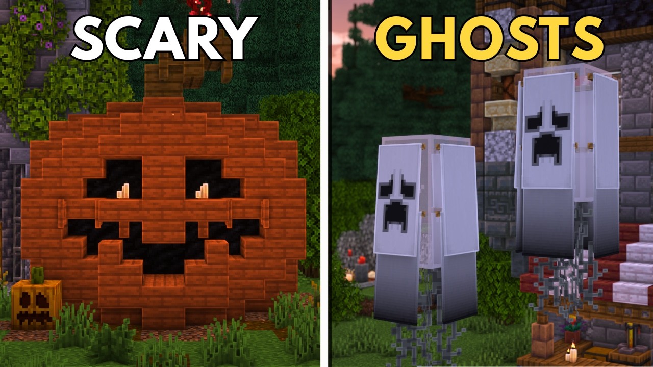 Minecraft | 15 Spooky Halloween Build Hacks & Ideas