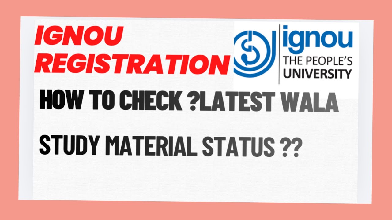 How to check registration status in ignou 