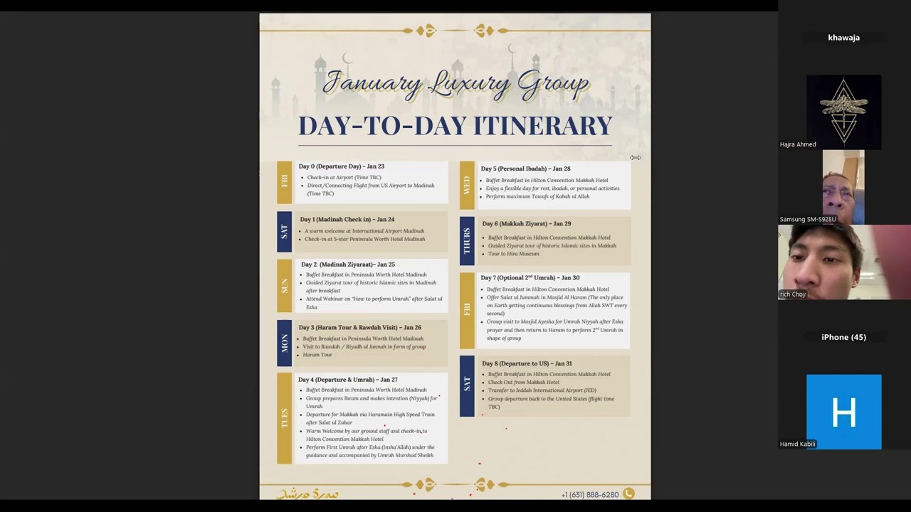 Umrah Webinar January 2026 | Luxury Group Umrah Package from USA - Umrah Murshad