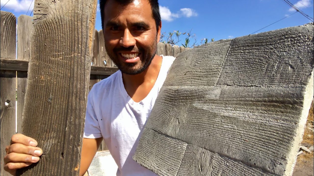 COMO HACER LOSETAS  SIMULACION MADERA/ concrete wood stamp