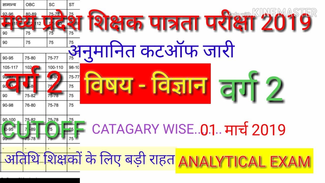 Mptet varg 2 science cutoff expected release..| analytical exam