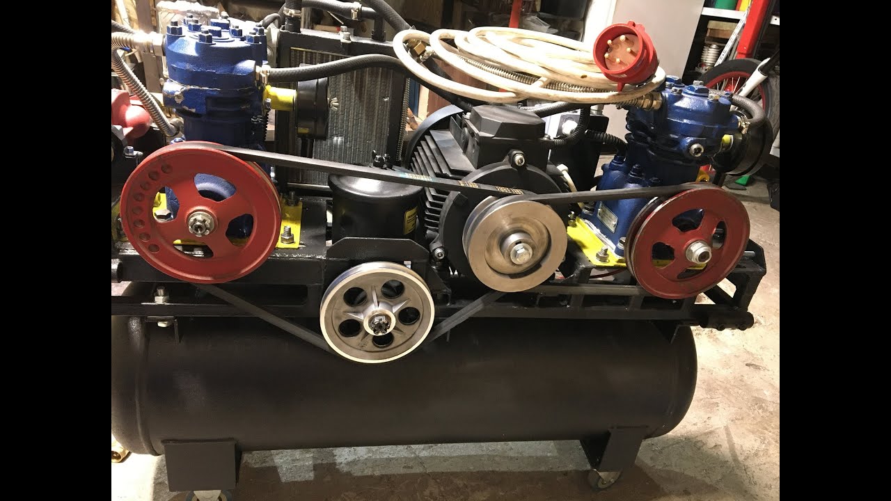 Самодельный компрессор из двух ЗИЛ+ ГУР. 5,5кВт 380в, 550л/мин (Часть 1)