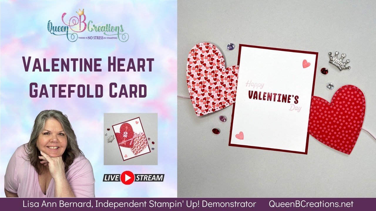 👑 Stampin' Up! Endless Love - Heart Gatefold Valentine's Day Card