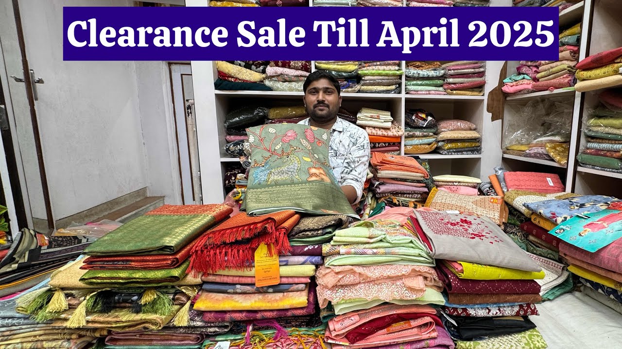 Clearance Sale at Chickpet Bangalore | Wholesale Sarees & Dress Materials | Single Saree Courier Avl