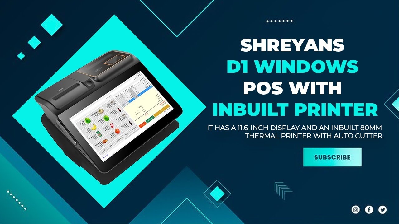 Shreyans D1 Windows POS with Inbuilt Printer