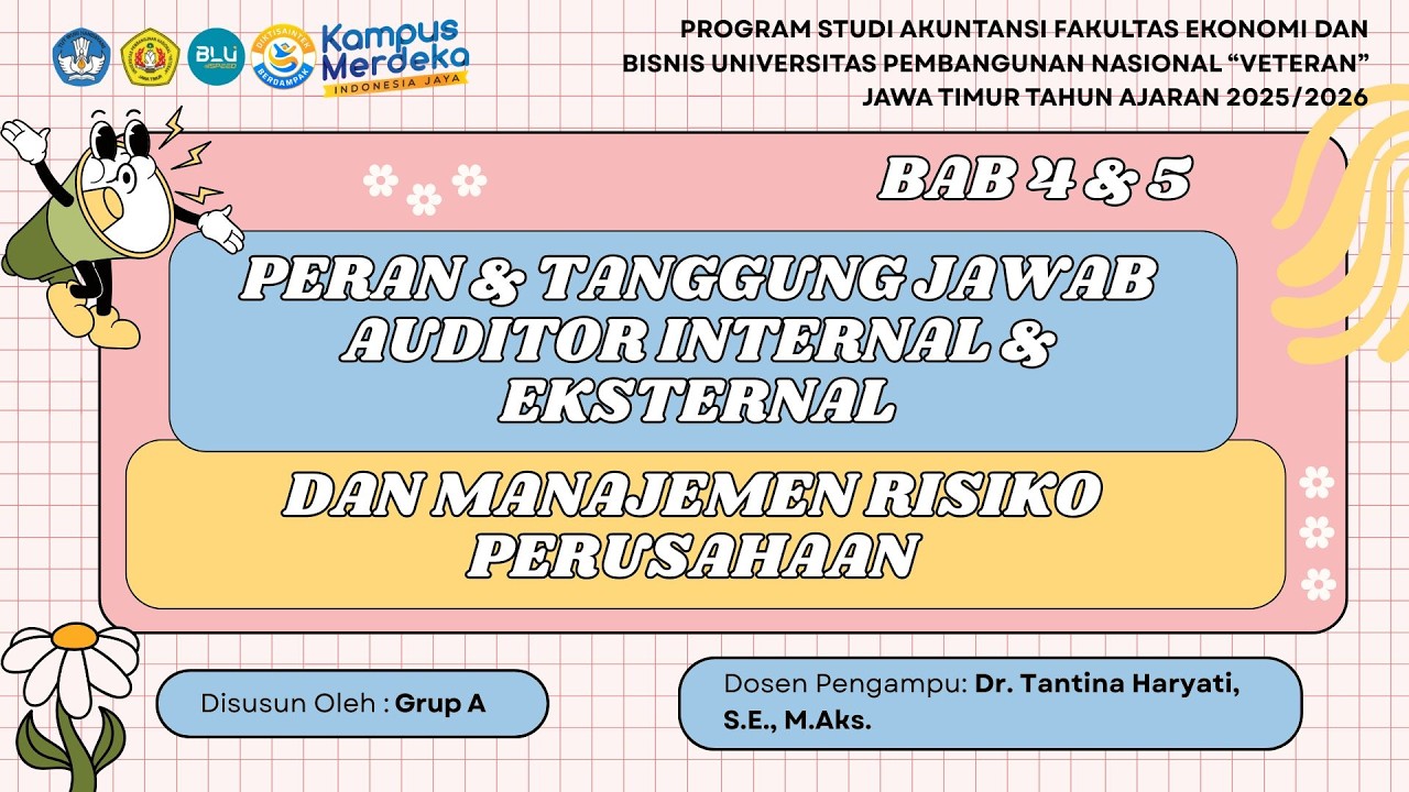 Bab 4 Peran dan Tanggung Jawab Auditor Internal dan Eksternal dan Bab 5 Manajemen Risiko Perusahaan