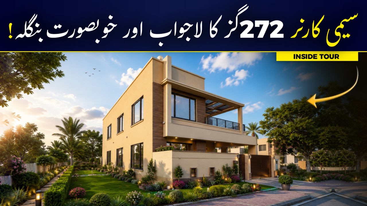 272 Sq Yards Semi Corner House for Sale in Bahria Town Karachi | Precinct 8