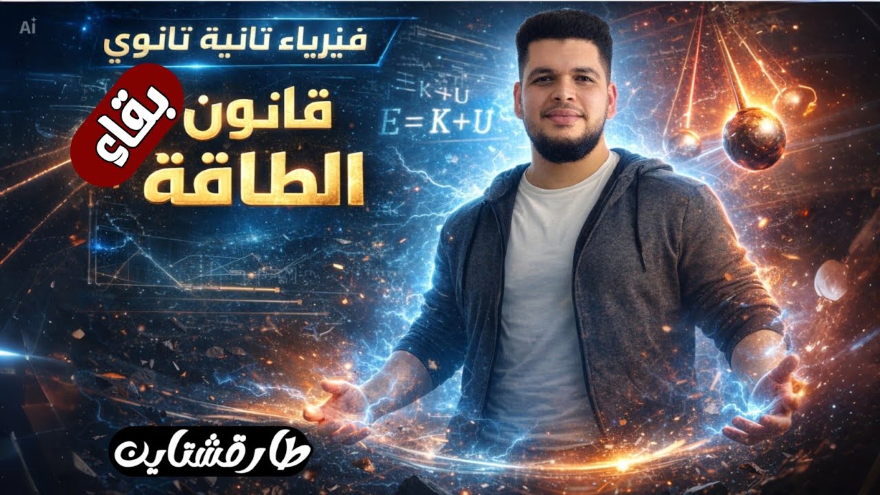 فيزياء تانيه ثانوي2026_قانون بقاء الطاقه |طارقشتاين