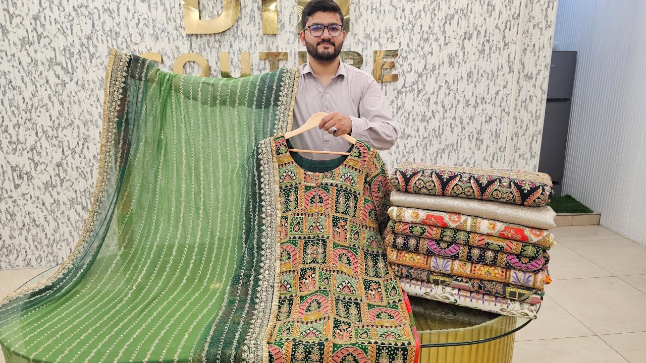 Pure Grip Silk Chikenkari | Stitched Dresses by Din Collection | Pakistani Dresses for Wedding 2025