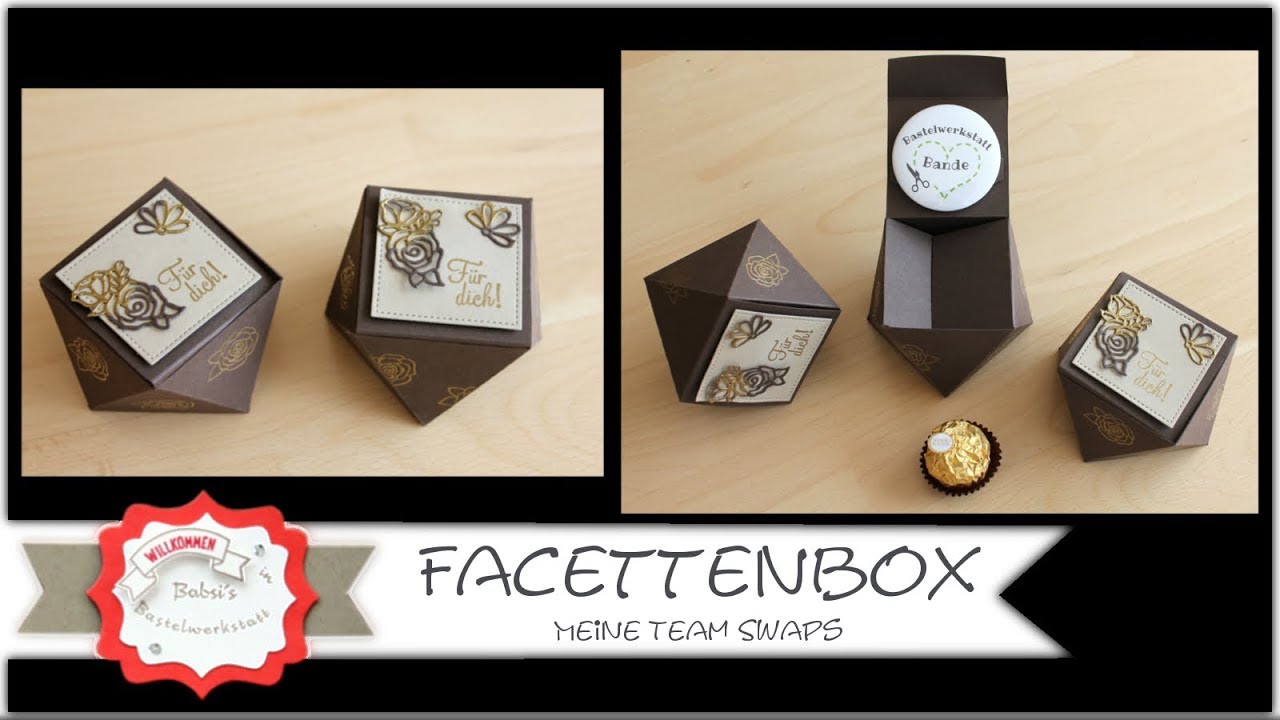 Facettenbox basteln, Diamantbox, Verpackung, Geschenkbox, Gift box, Faceted box, Stampin´Up! , Swap