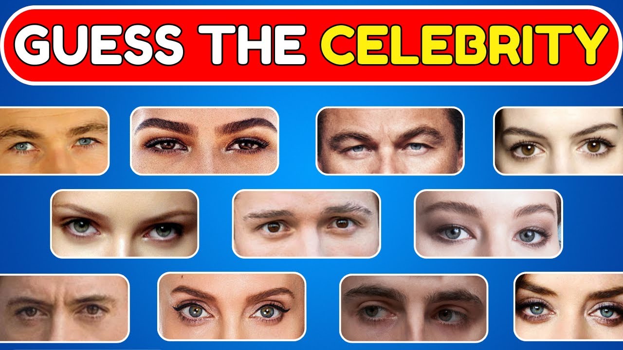 Guess the Celebrity by their Eyes 👀❔ || Top 50 Hollywood Celebrities || Hollywood Quiz Challenge