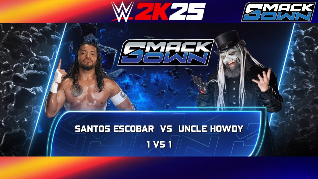 WWE 2K25: SANTOS ESCOBAR VS UNCLE HOWDY | PRE-MATCH SURPRISE ATTACK | SIMULATION