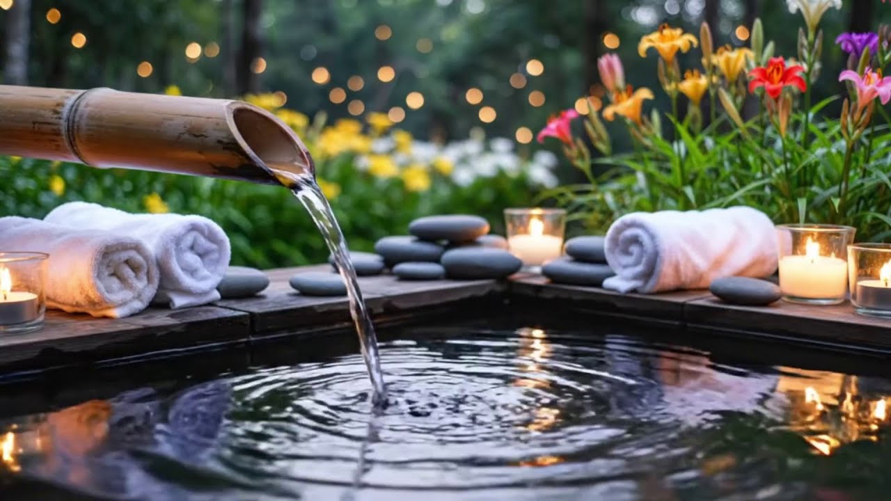 Healing Music with Flowing Water 🌿 Relaxing Piano Sounds for Stress Relief and Calm Mind