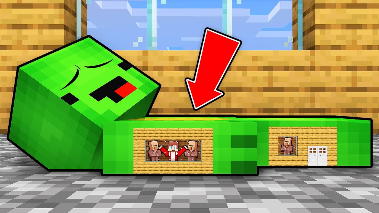 JJ Built a House inside Mikey in Minecraft (Maizen)