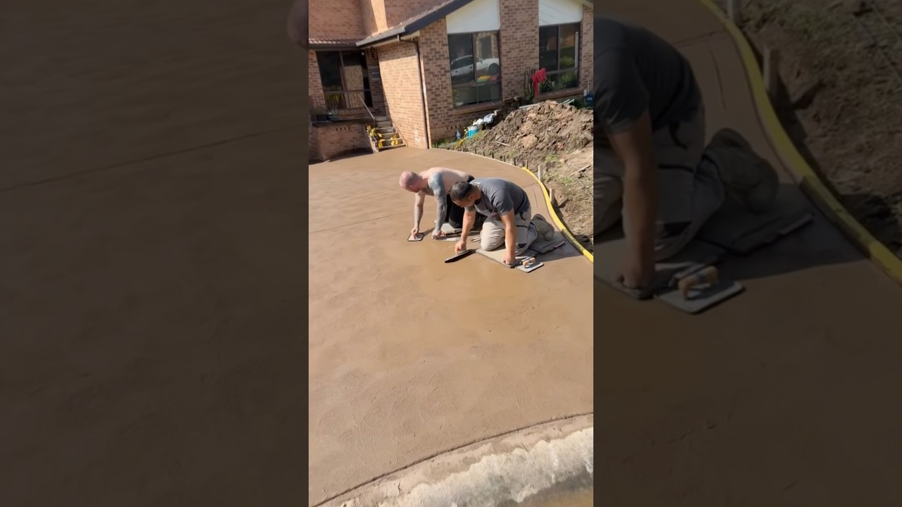RAINBOW DRIVEWAY?!🌈🌈 #concrete #construction #rainbow #shorts #wow #concretepumping #diy