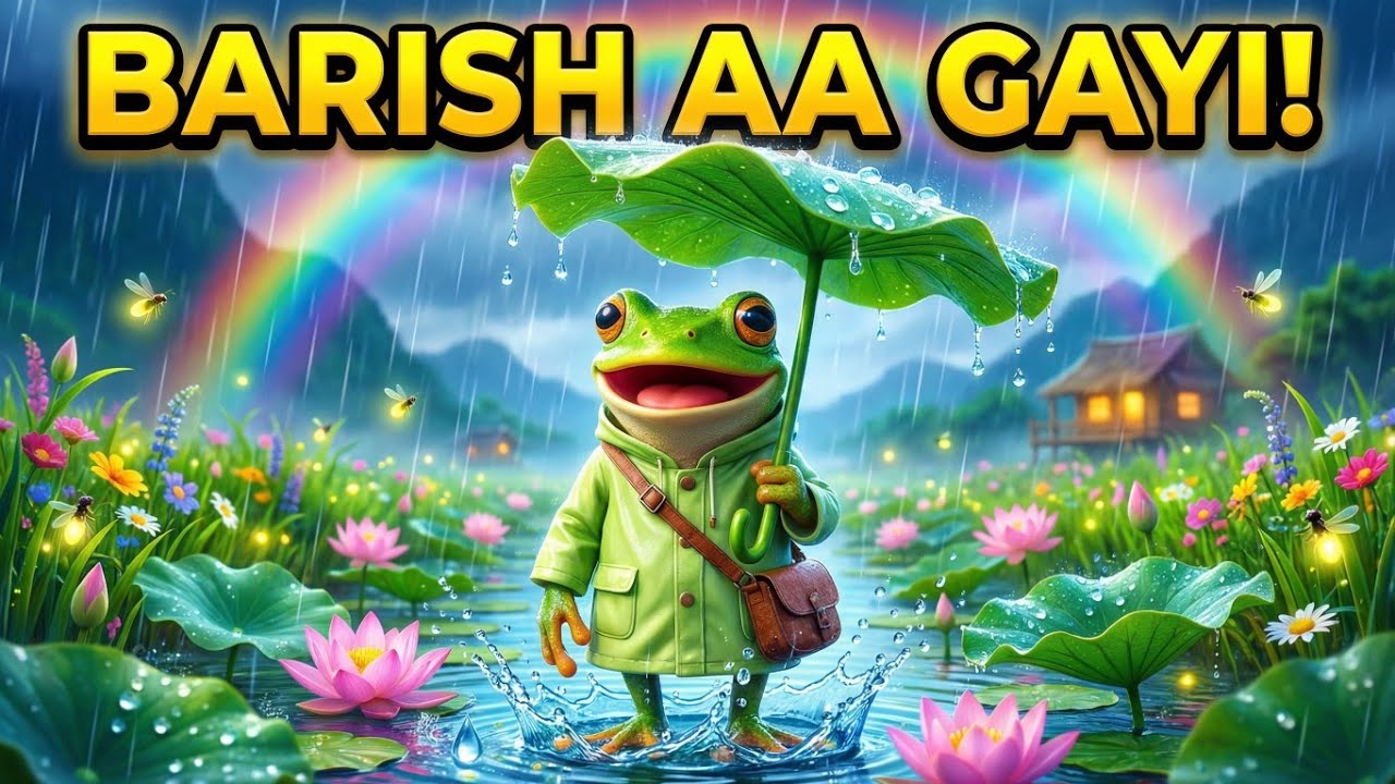 Tip Tip Barish Aayi 🌧️ | Chotu Medhak Ka Rain Song 🐸 | Cute Kids Hindi Song