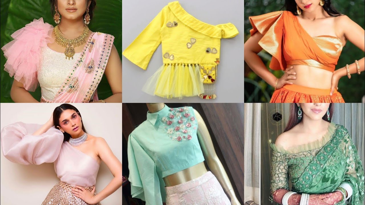 New blouse designs | one side blouse designs | one hand blouse designs | one shoulder blouse designs