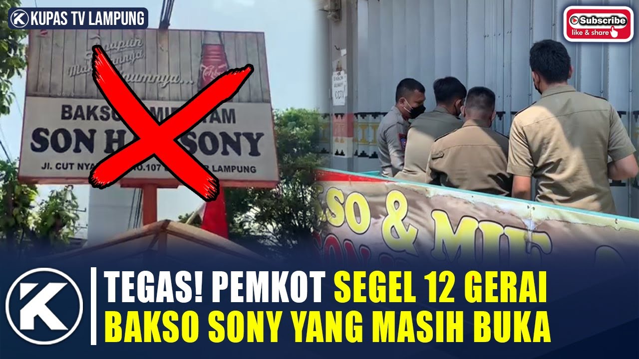 PEMKOT SEGEL 12 GERAI BAKSO SONY YANG MASIH BUKA!