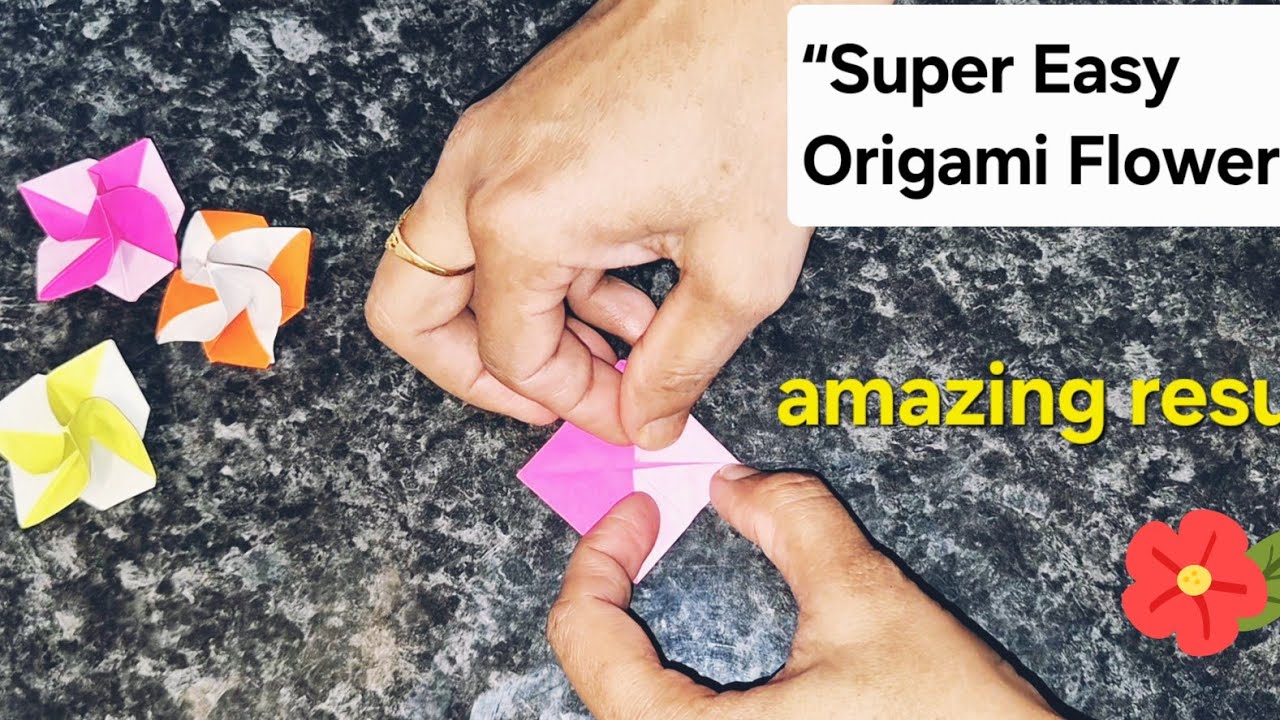 Very easy Origami Flower for Beginners 🌸”