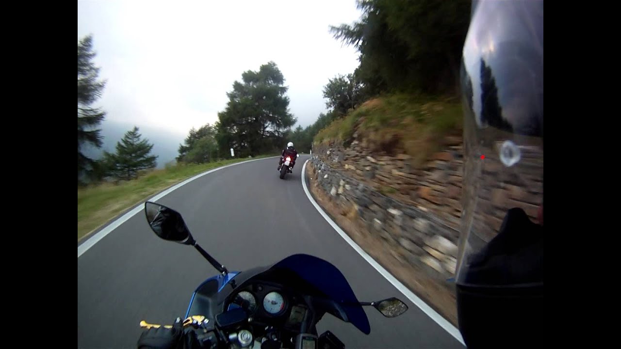 Gavia Pass mit dem Motorrad volle länge VFR800 Fireblade 2012