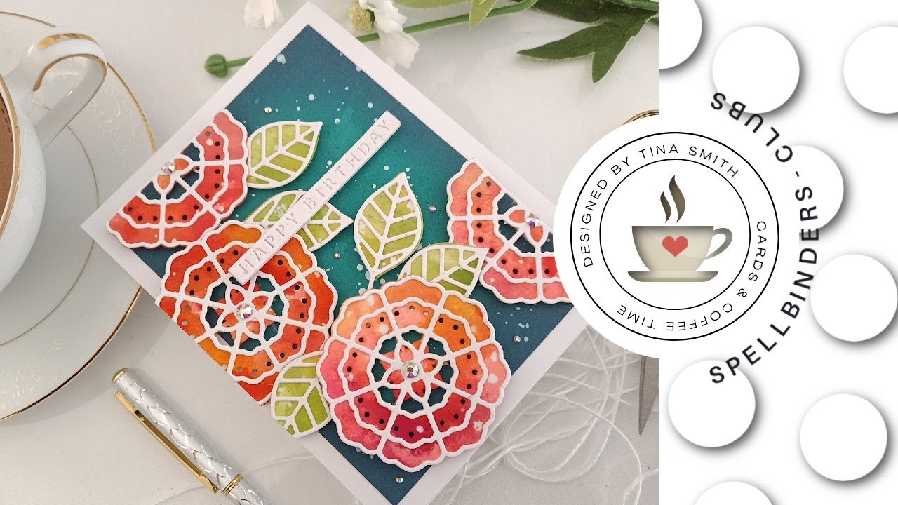 Spellbinders | Large Die of the Month Club | November 2022 | Stylized Floral Kaleidoscope Slimline
