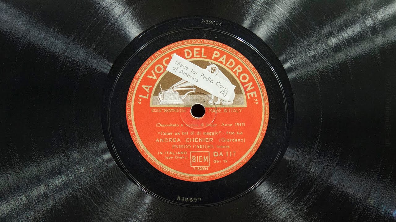 Come un bel dì di maggio • Erico Caruso (EMG Mark Xb Oversize Gramophone)